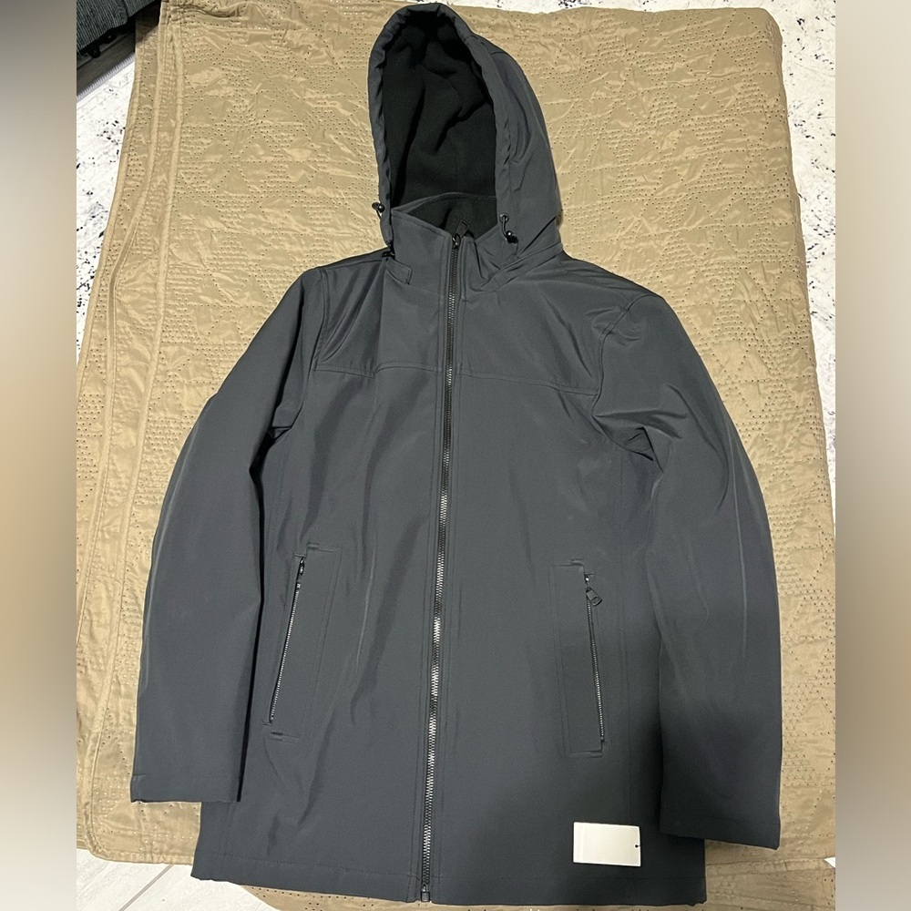 Calvin Klein Men’s Infinite Stretch Jacket with Polar Fleece Lined Bib-S Black - Picture 4 of 12